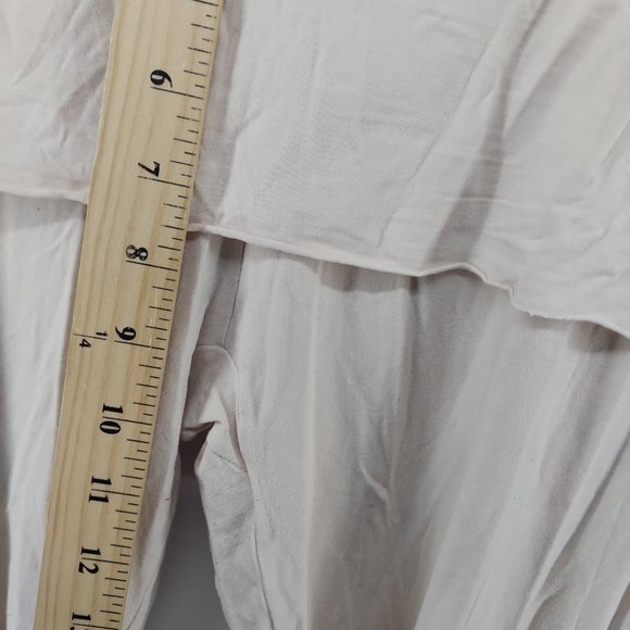 caraucci fold over jogger pants size large beige - Picture 7 of 9